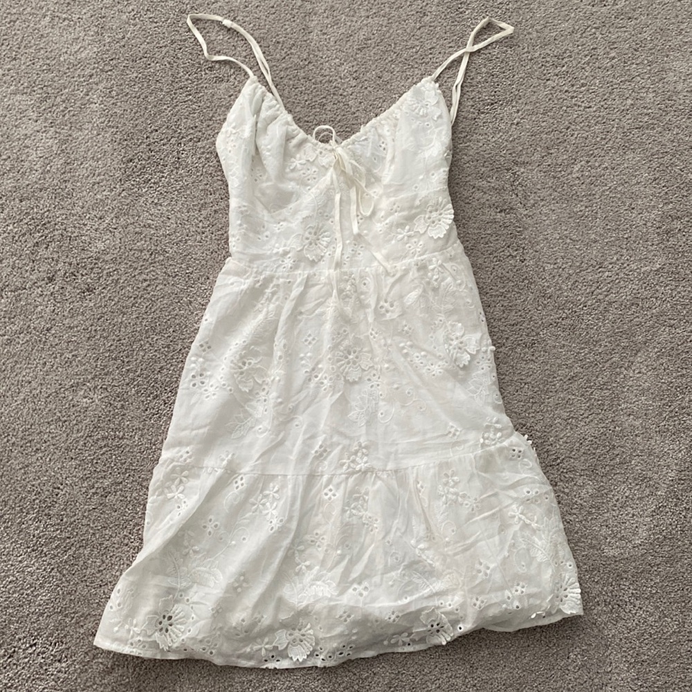 White Lulu’s Mini Dress Size Small, only worn once! (perfect for graduation!)